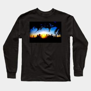 Manhattan Sunset NYC Long Sleeve T-Shirt